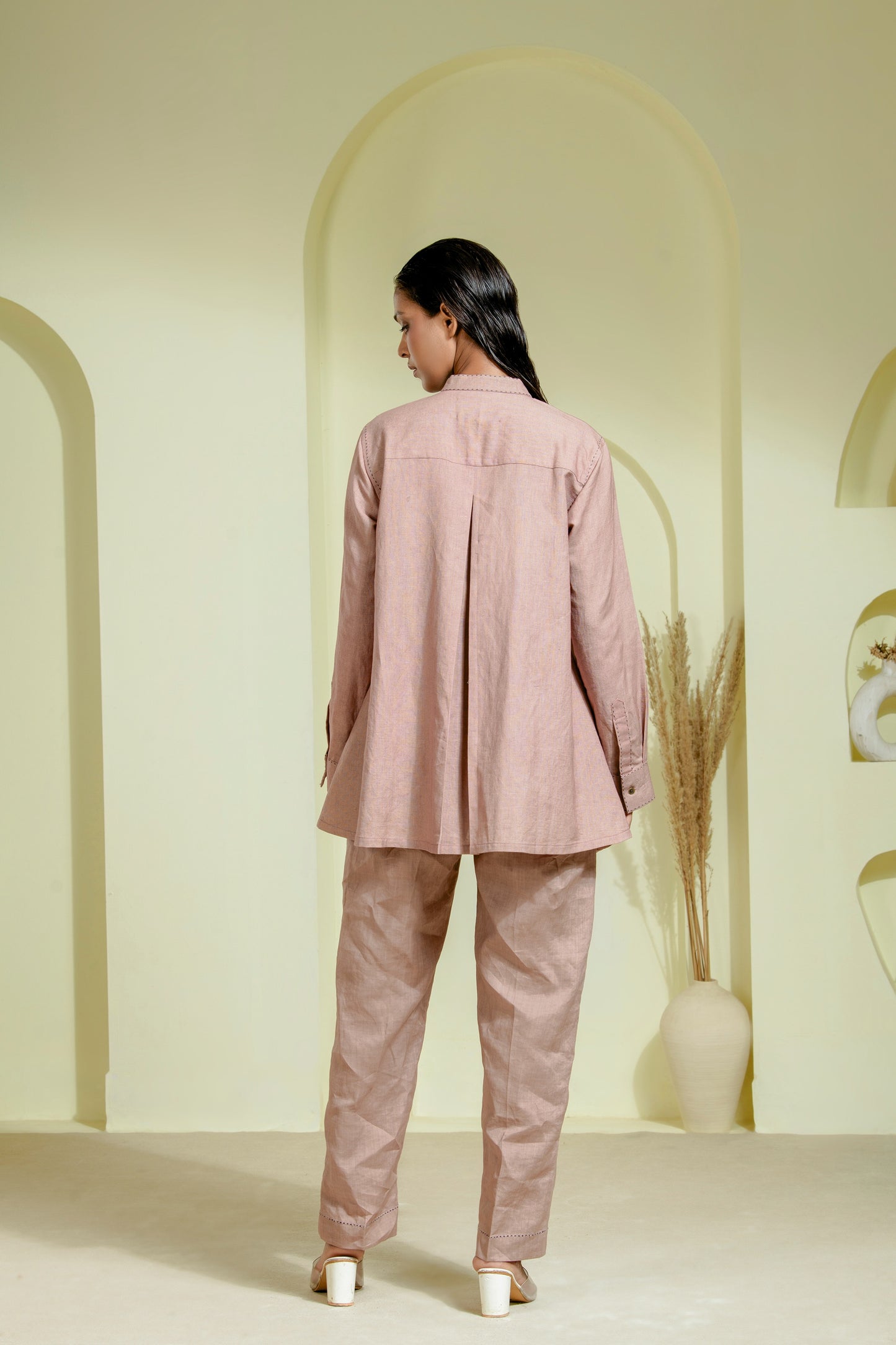 Dusty rose co-ord set with a relaxed fit