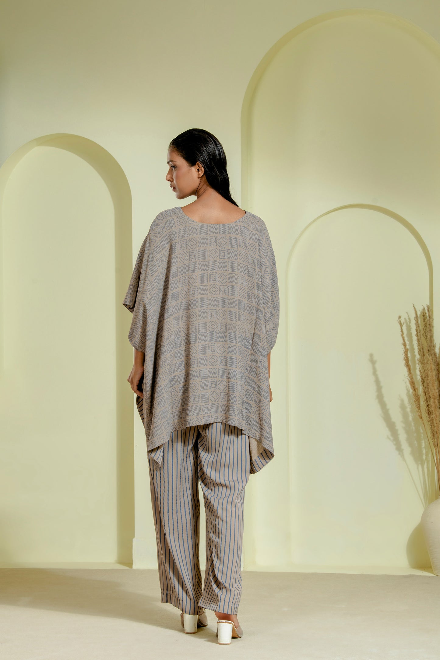 Relaxed-fit poncho-style top
