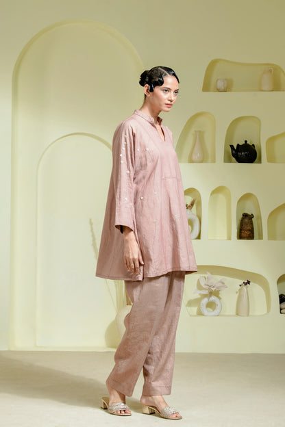Dusty pink linen co-ord set