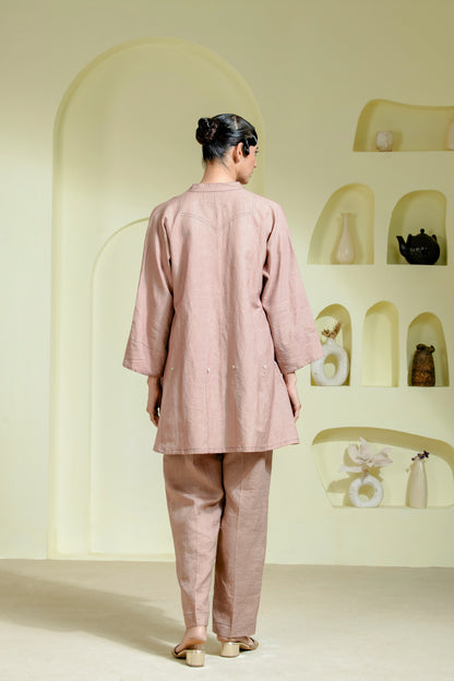 Dusty pink linen co-ord set