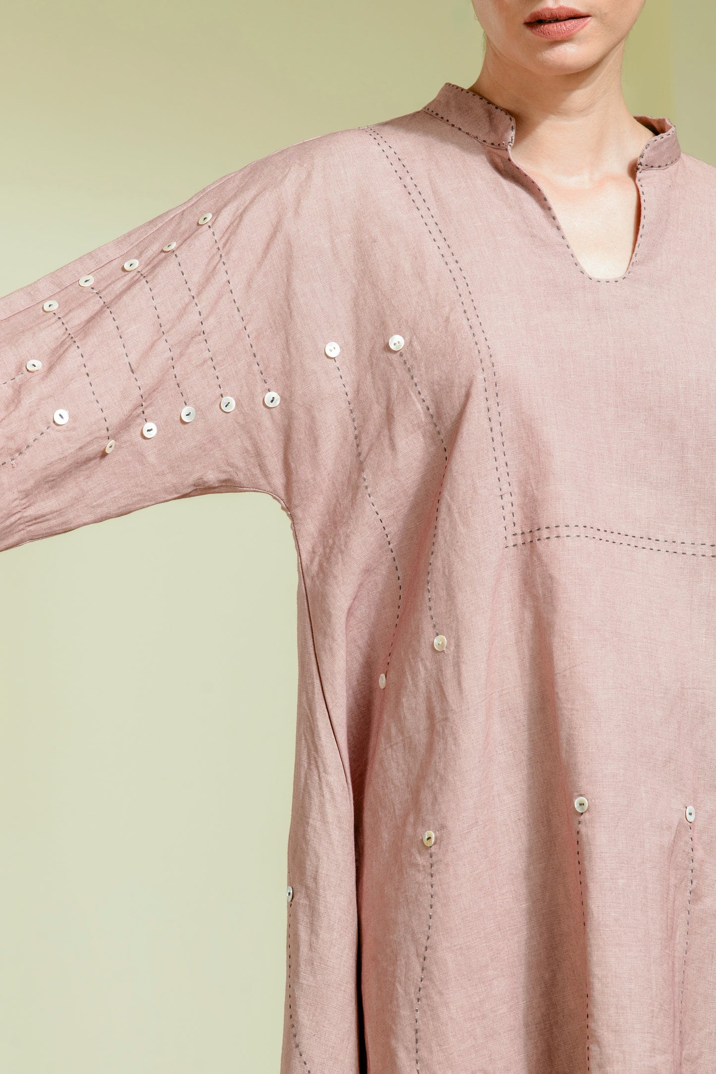 Dusty pink linen co-ord set