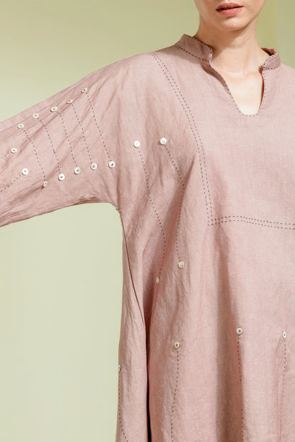 Dusty pink linen co-ord set