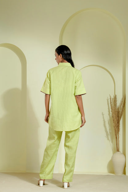 Lime green linen co-ord set