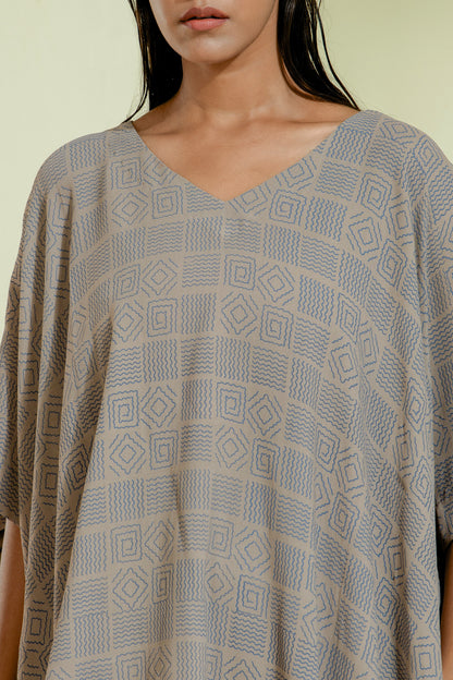Relaxed-fit poncho-style top