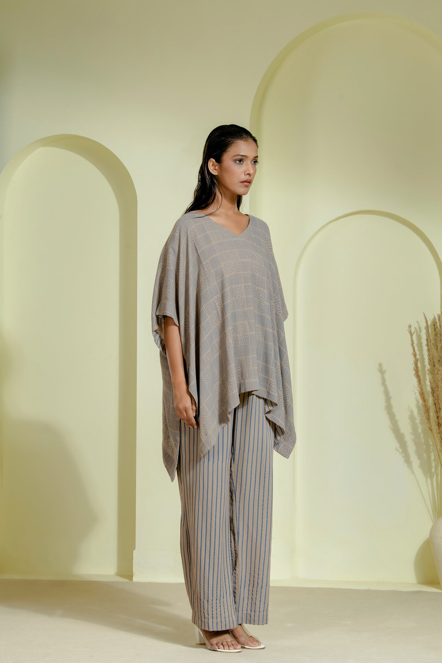 Relaxed-fit poncho-style top